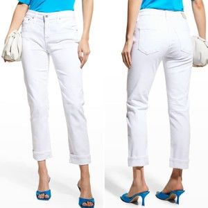 AG Adriano Goldschmied Ex-Boyfriend Slouchy Slim Ankle White Jeans Women’s 29R